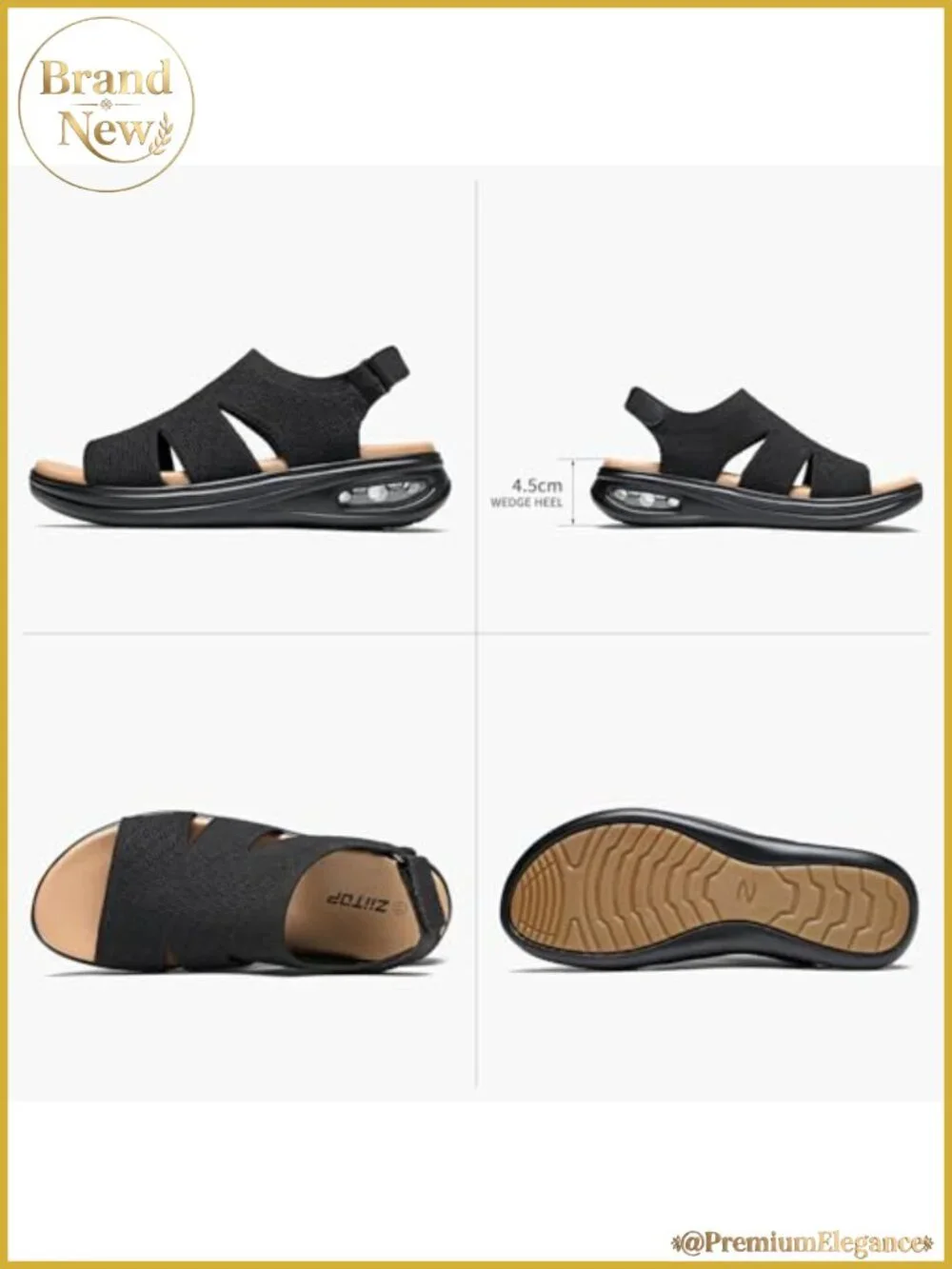 Women's Mesh Knit Walking Sandals Platform Wedge Arch Support